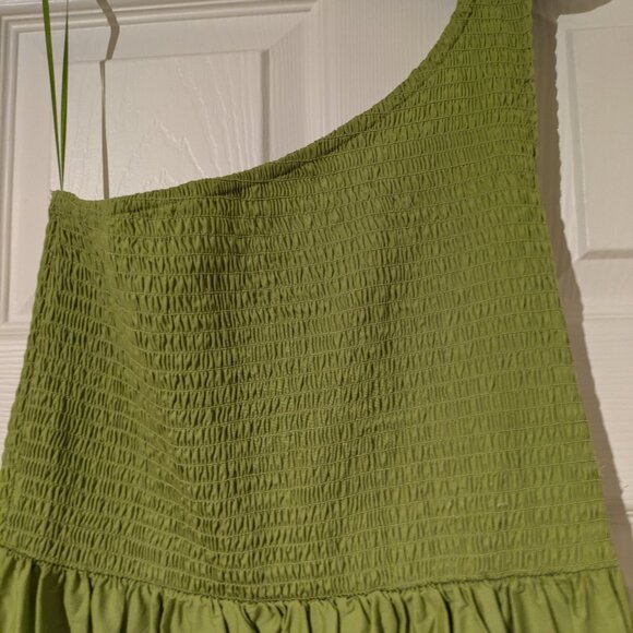 Pistachio Green Assymetrical Maxi Dress - Picture 4 of 7